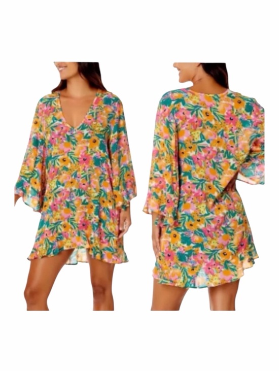 Anne Cole Other - Anne Cole Flounce V Neck Tunic Cover Up